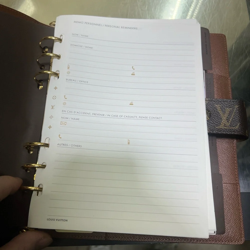 Louis Vuitton Monogram Canvas Brown & Tan Organizer Cover